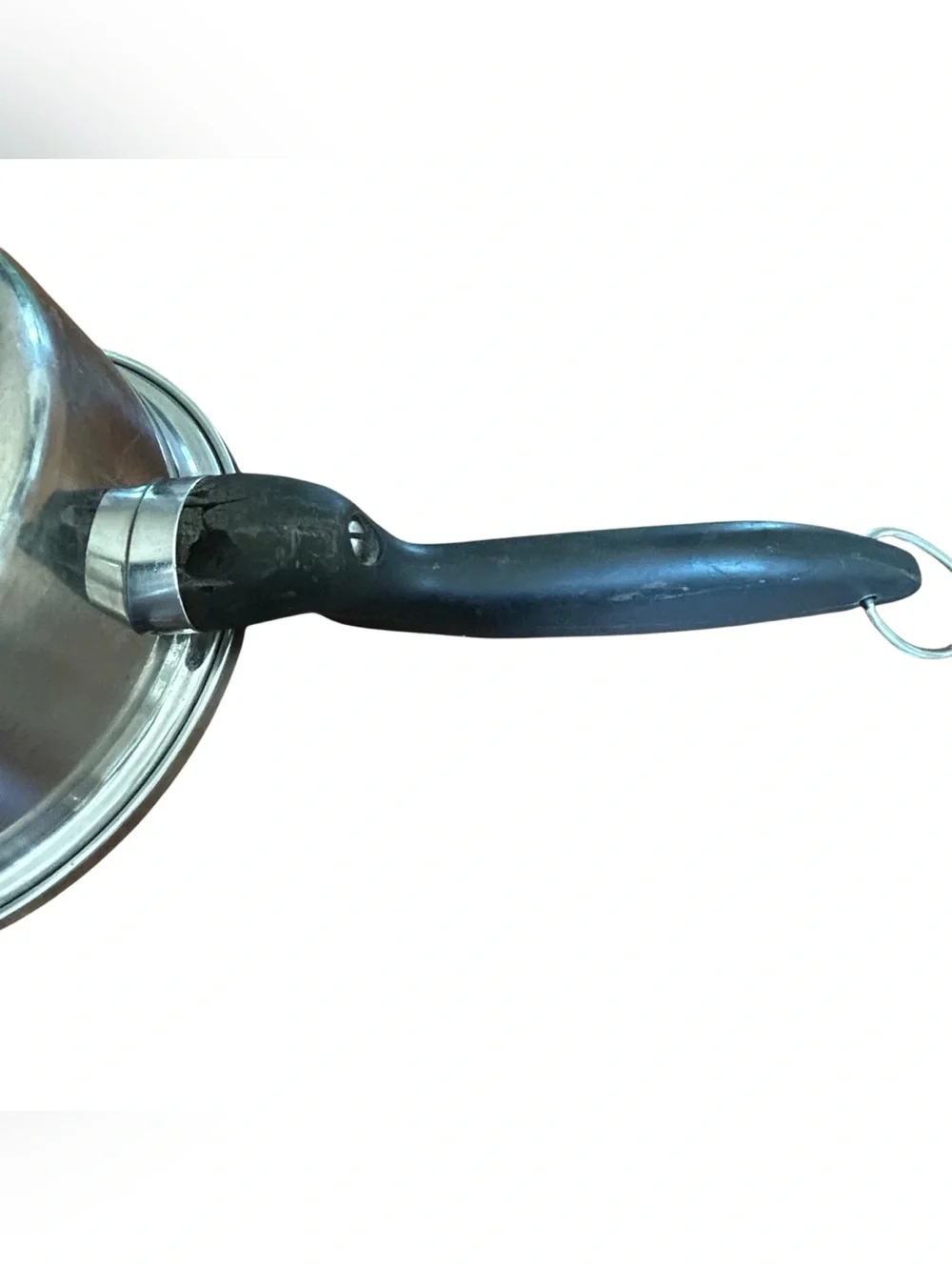Vintage De Luxe Permanent Stainless Steel 1 Qt Saucepan Pot W‎ Lid Black Handle